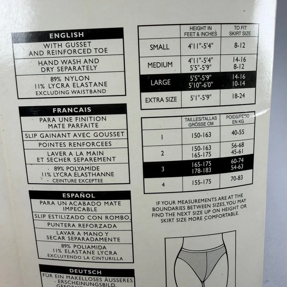 Marks & Spencer St Michael Smooth Matt Tights Women 3 Large Grey Lycra Vintage